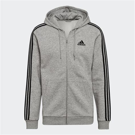 adidas original full zip hoodie mens|grey Adidas zip up hoodie.